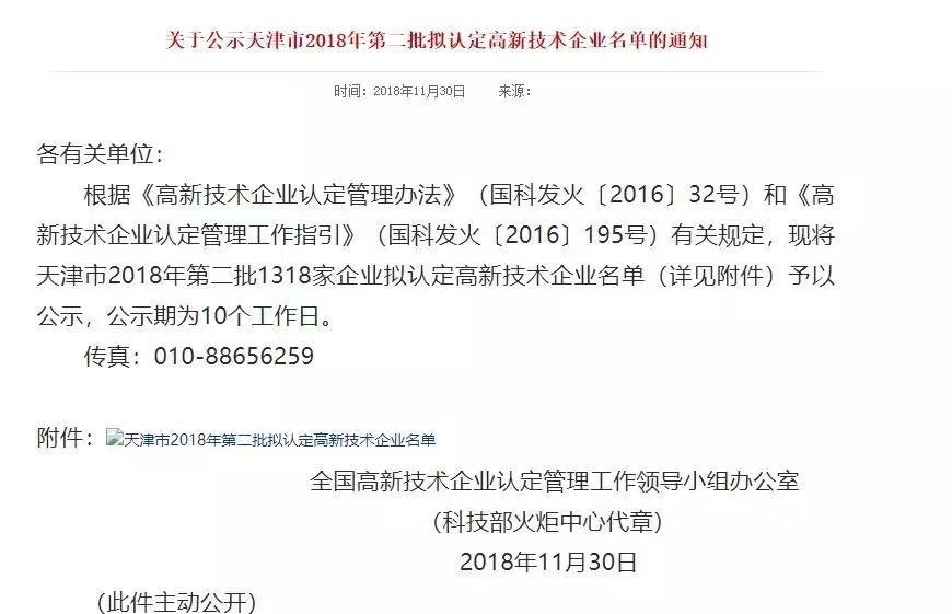 熱烈祝賀我公司被認(rèn)定為“國家級(jí)高新技術(shù)企業(yè)”